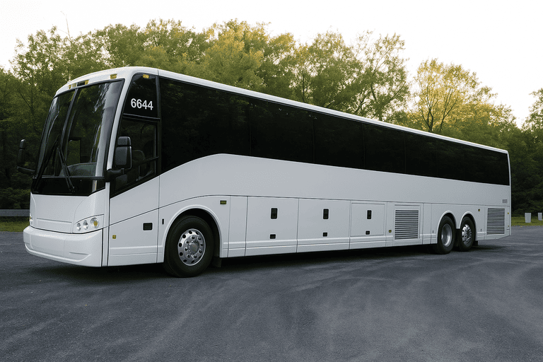 exterior of Bakersfield Minibus Company coach bus