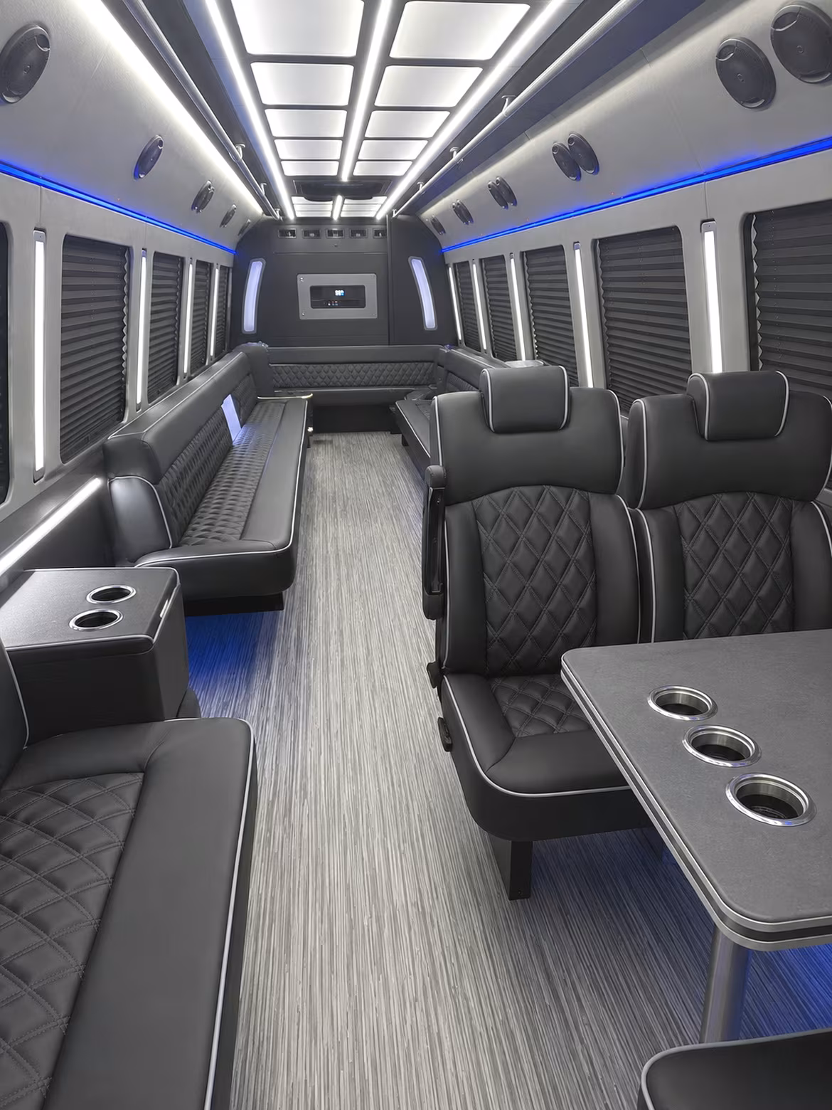 bakersfield 25 passenger party bus inside