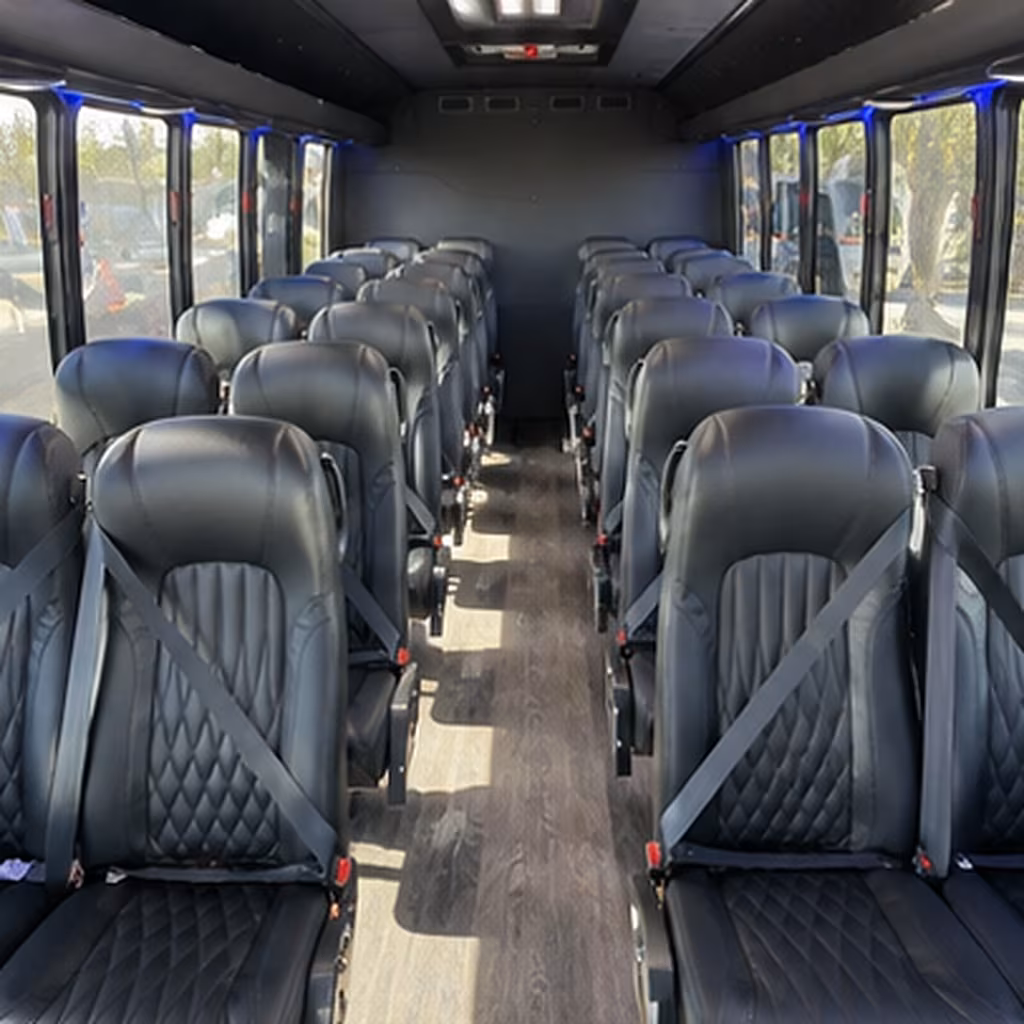 bakersfield 35 passenger minibus interior