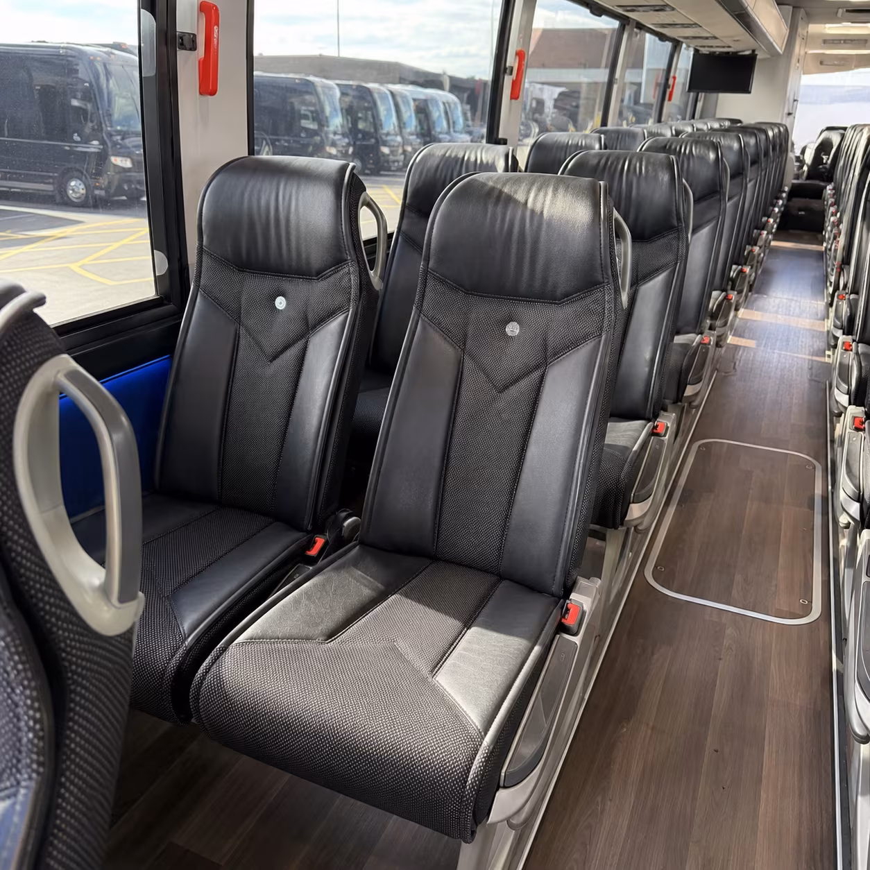 bakersfield 40 passenger charter bus interior