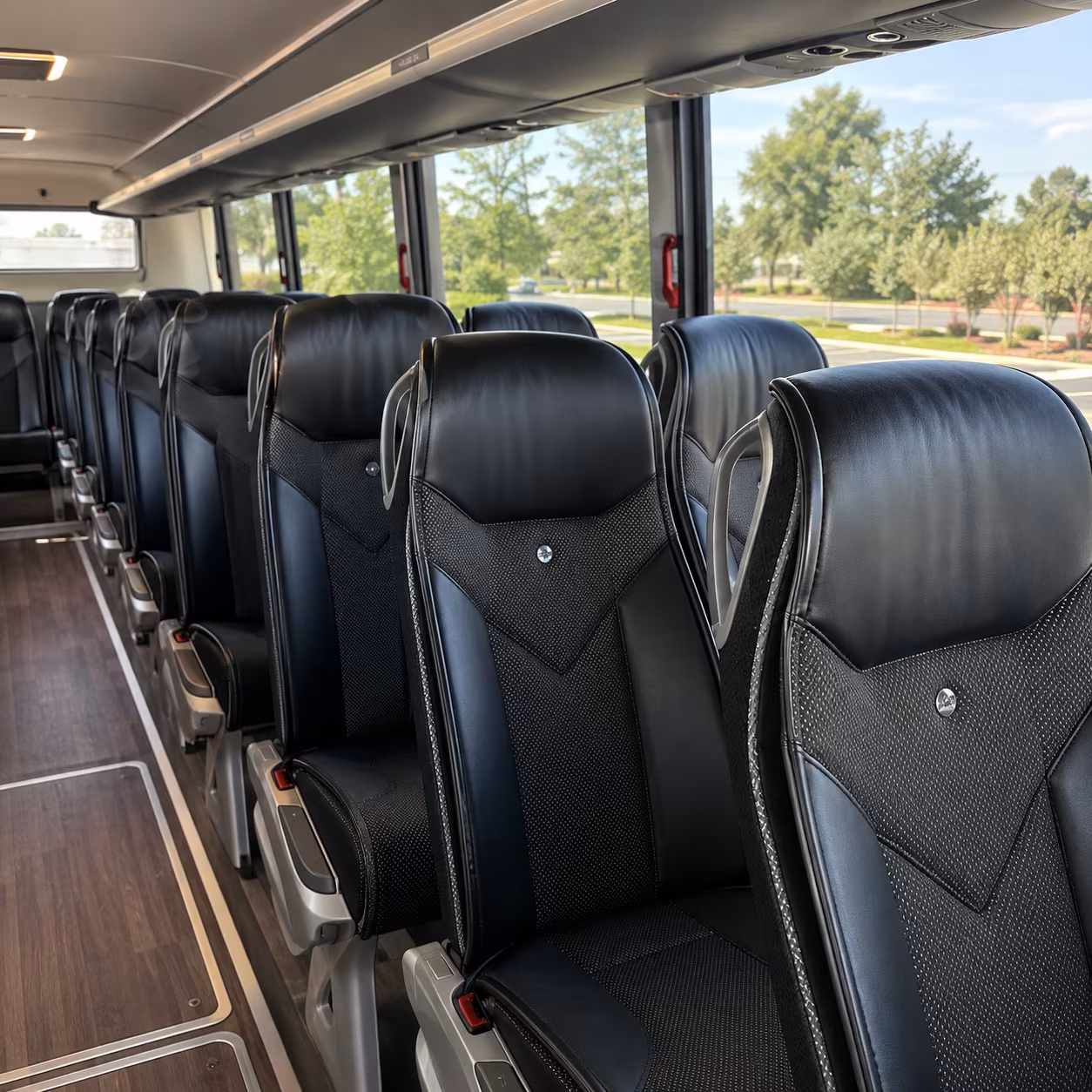 bakersfield 45 passenger charter bus interior