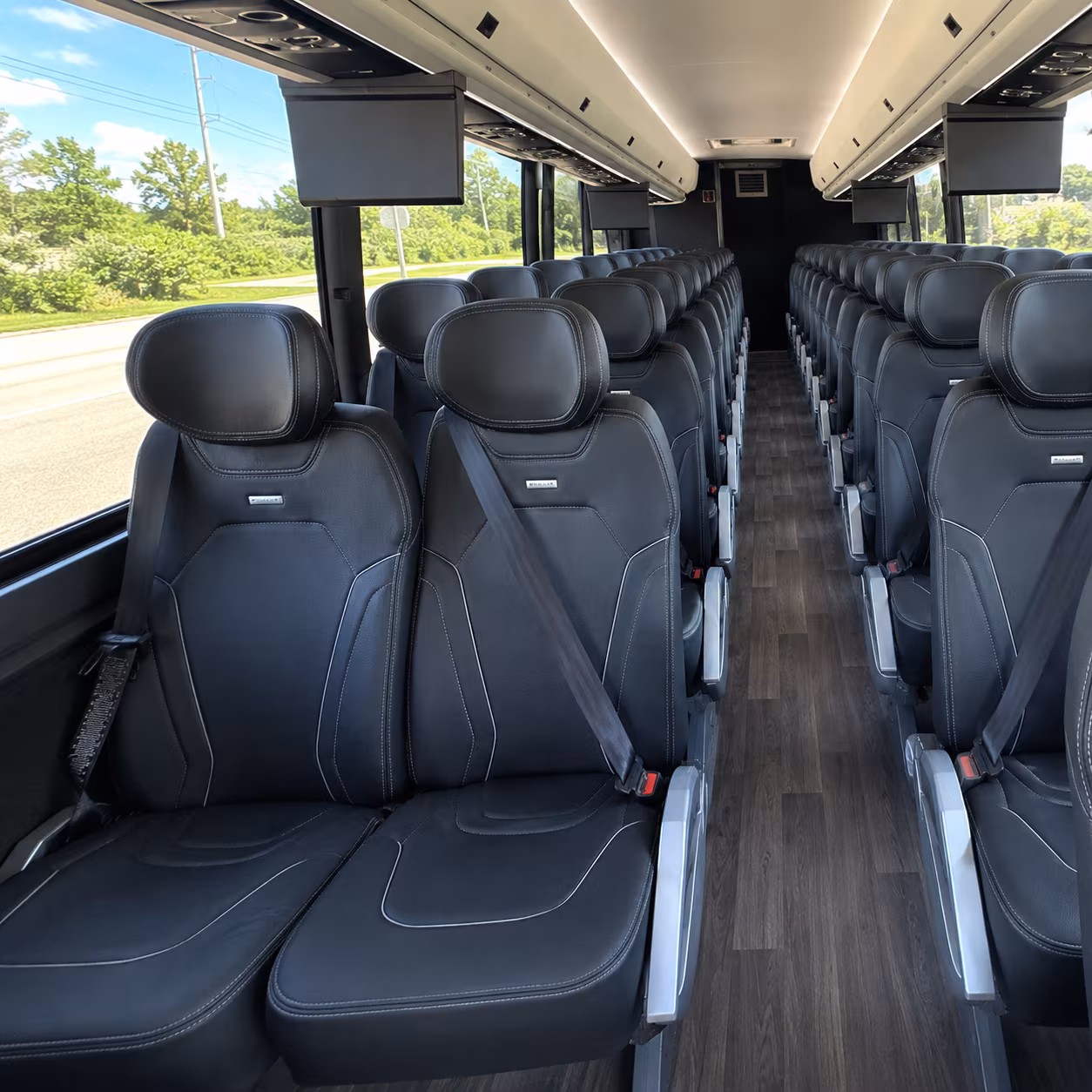 bakersfield 47 passenger charter bus inside