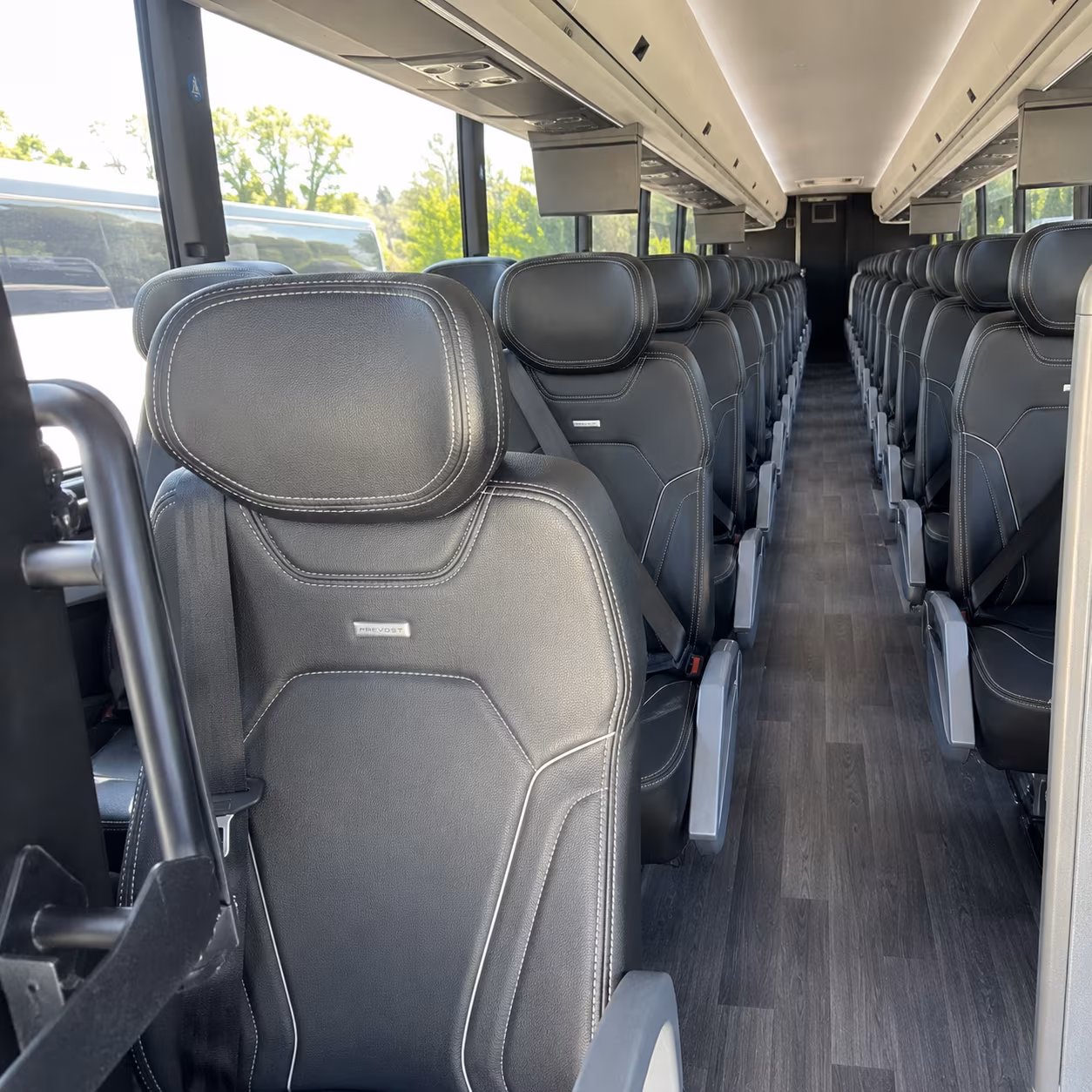 bakersfield 47 passenger charter bus interior