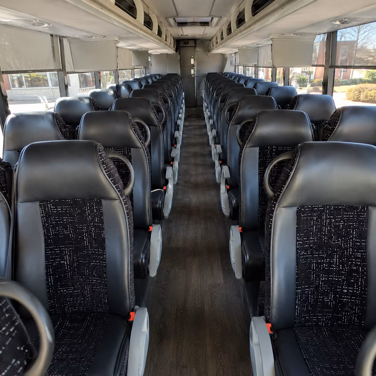 bakersfield 54 passenger charter bus inside