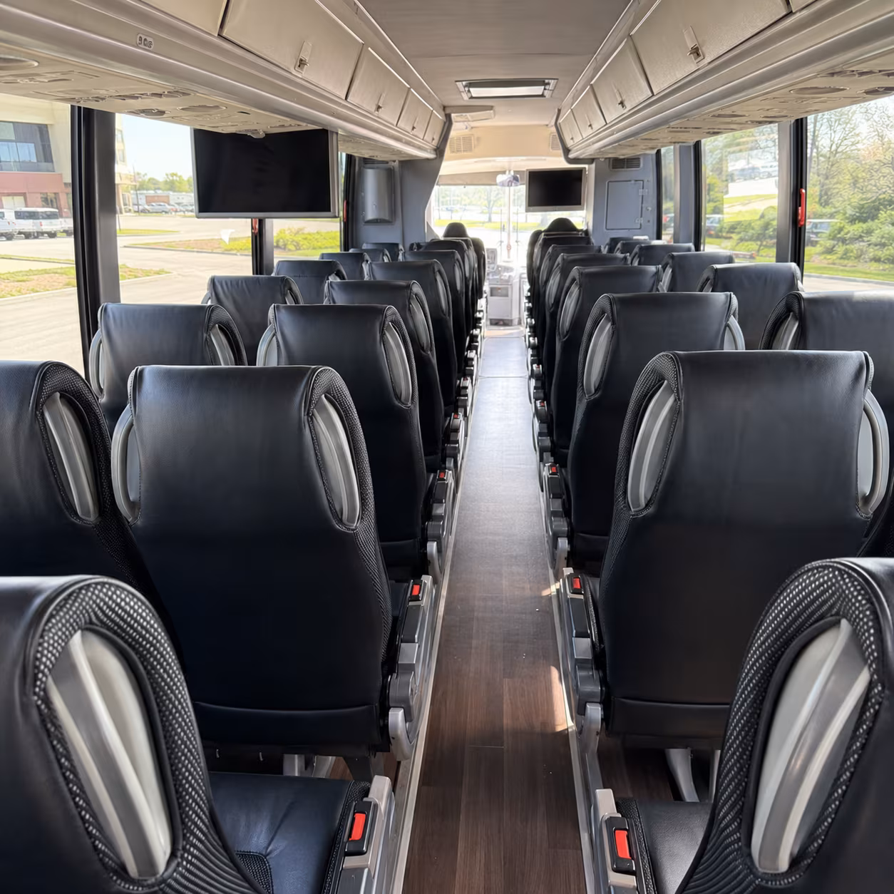 bakersfield 56 passenger charter bus inside